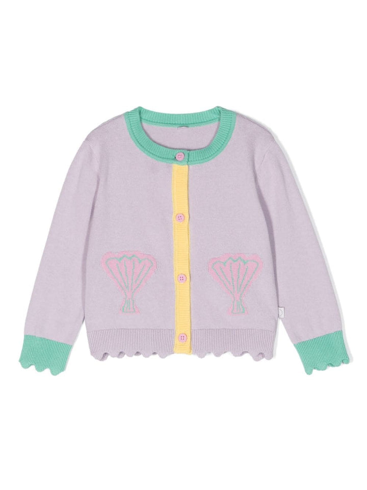 Cardigan lila per neonata TU9010Z1841 572 Stella McCartney Kids 