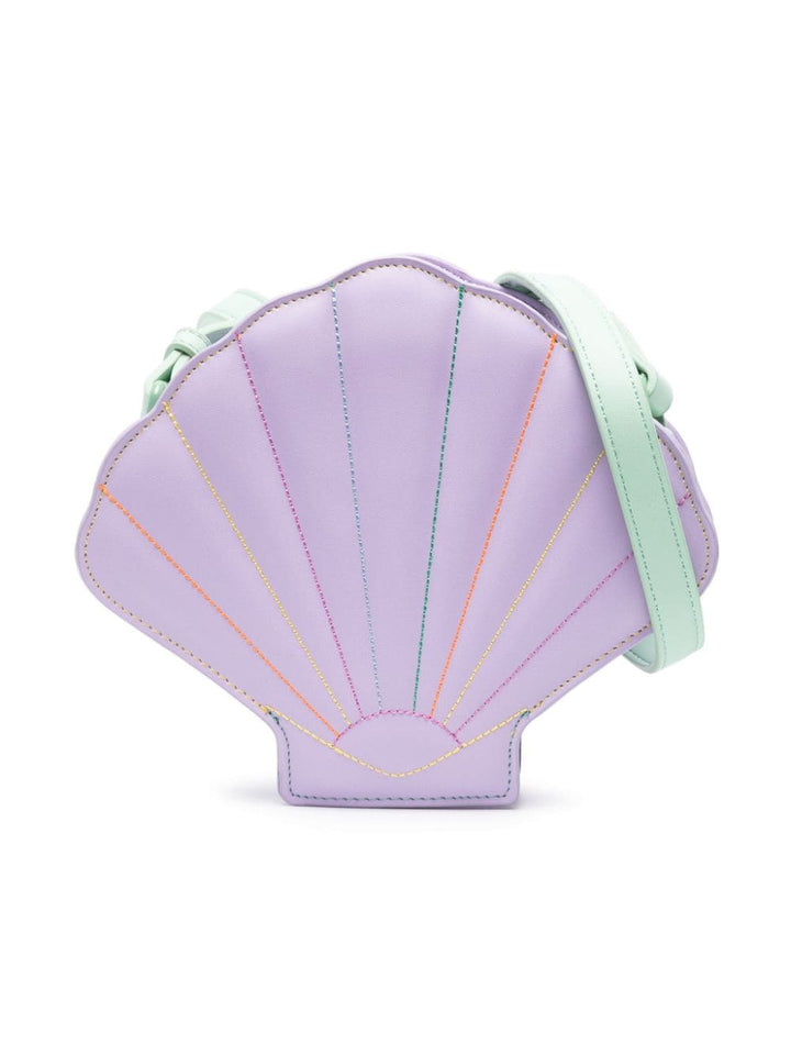Lilac bag for girls with shell shape