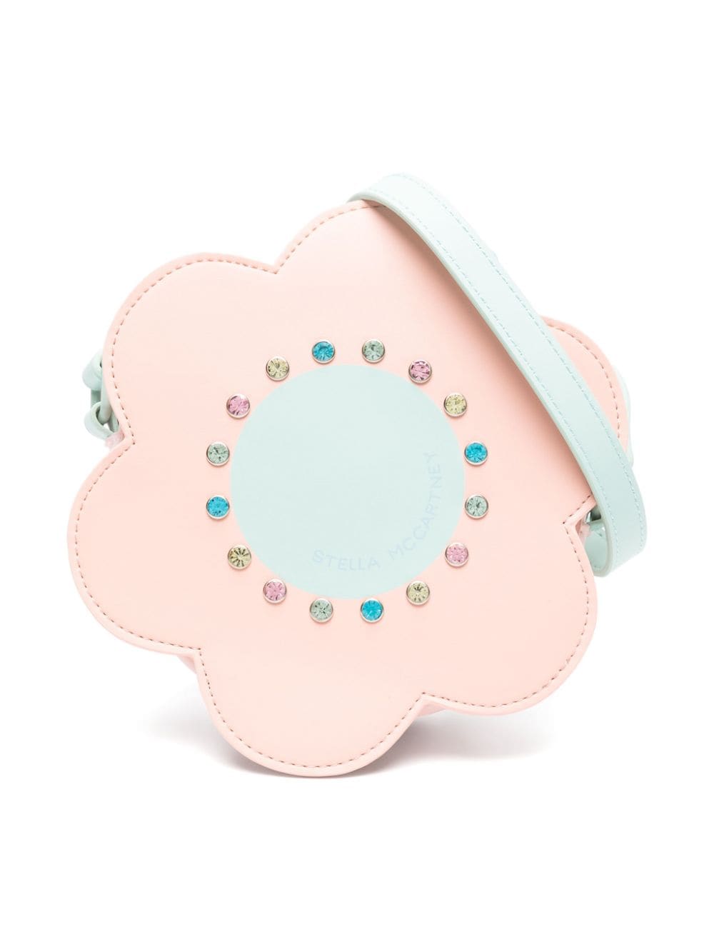 Pink and light blue bag for girls with logo