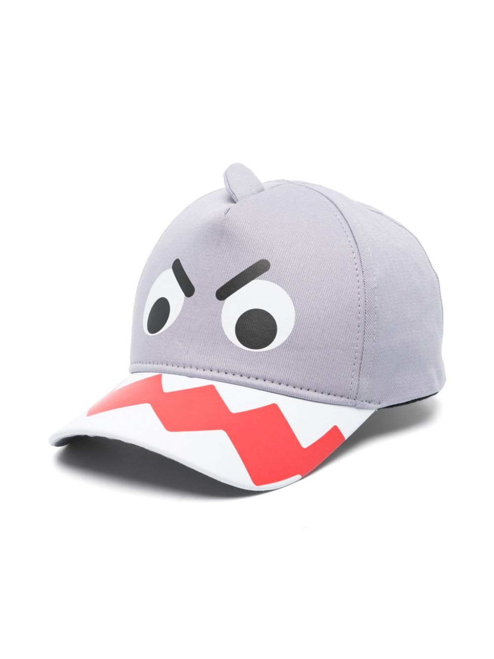 Gray hat for children with shark print