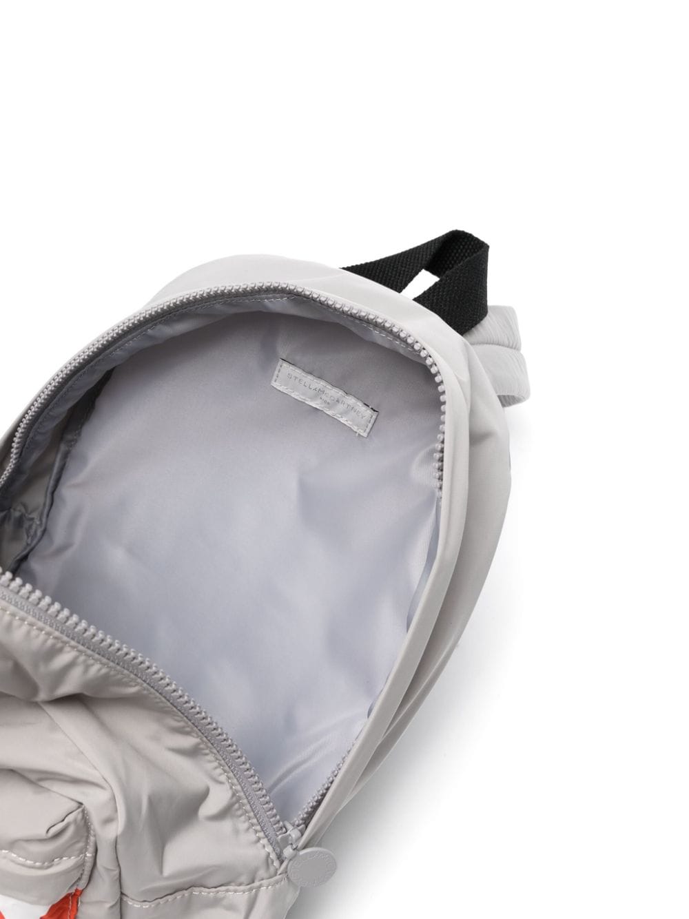 Gray backpack for children with shark print