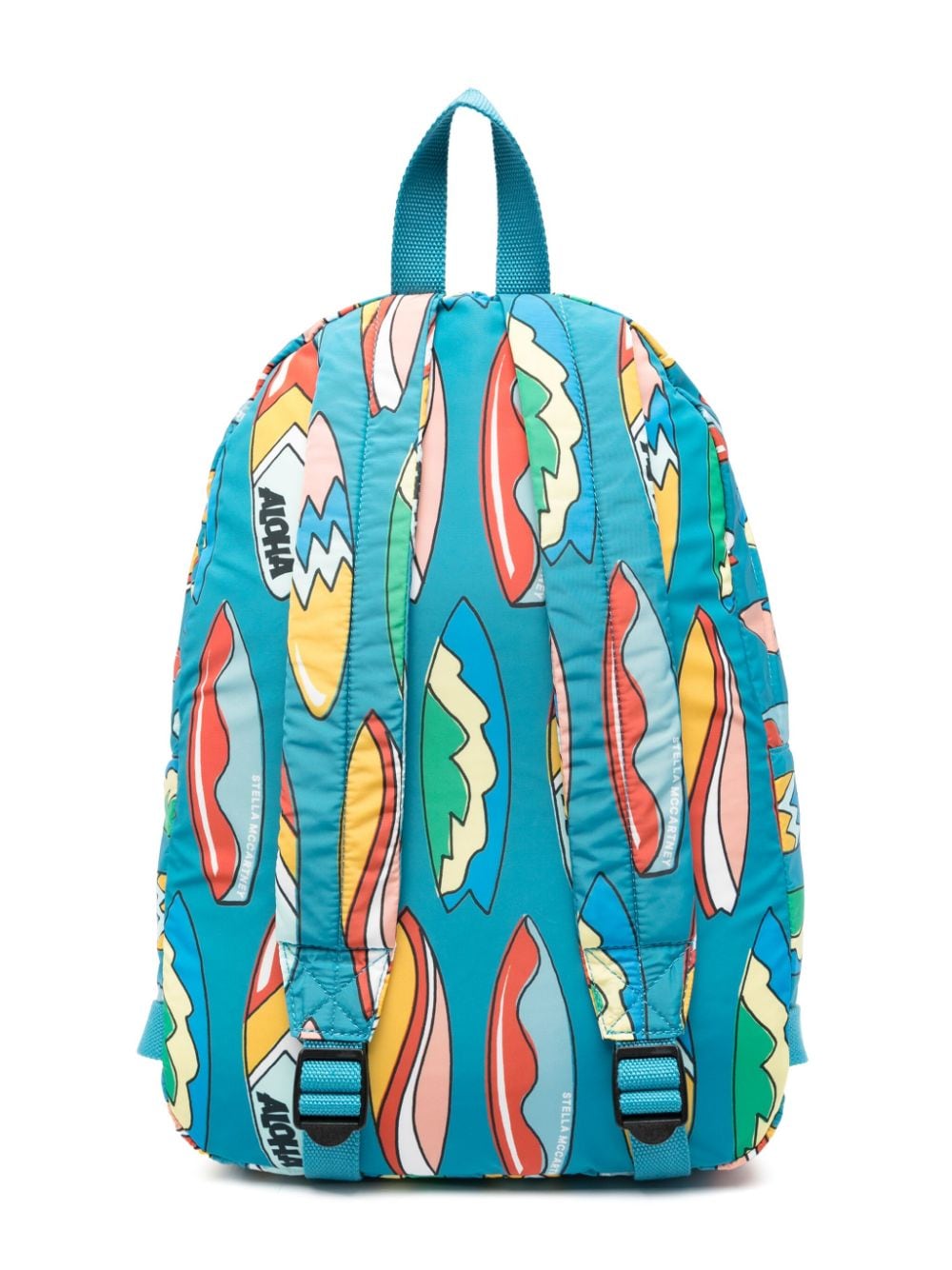 Aqua blue backpack for children with print