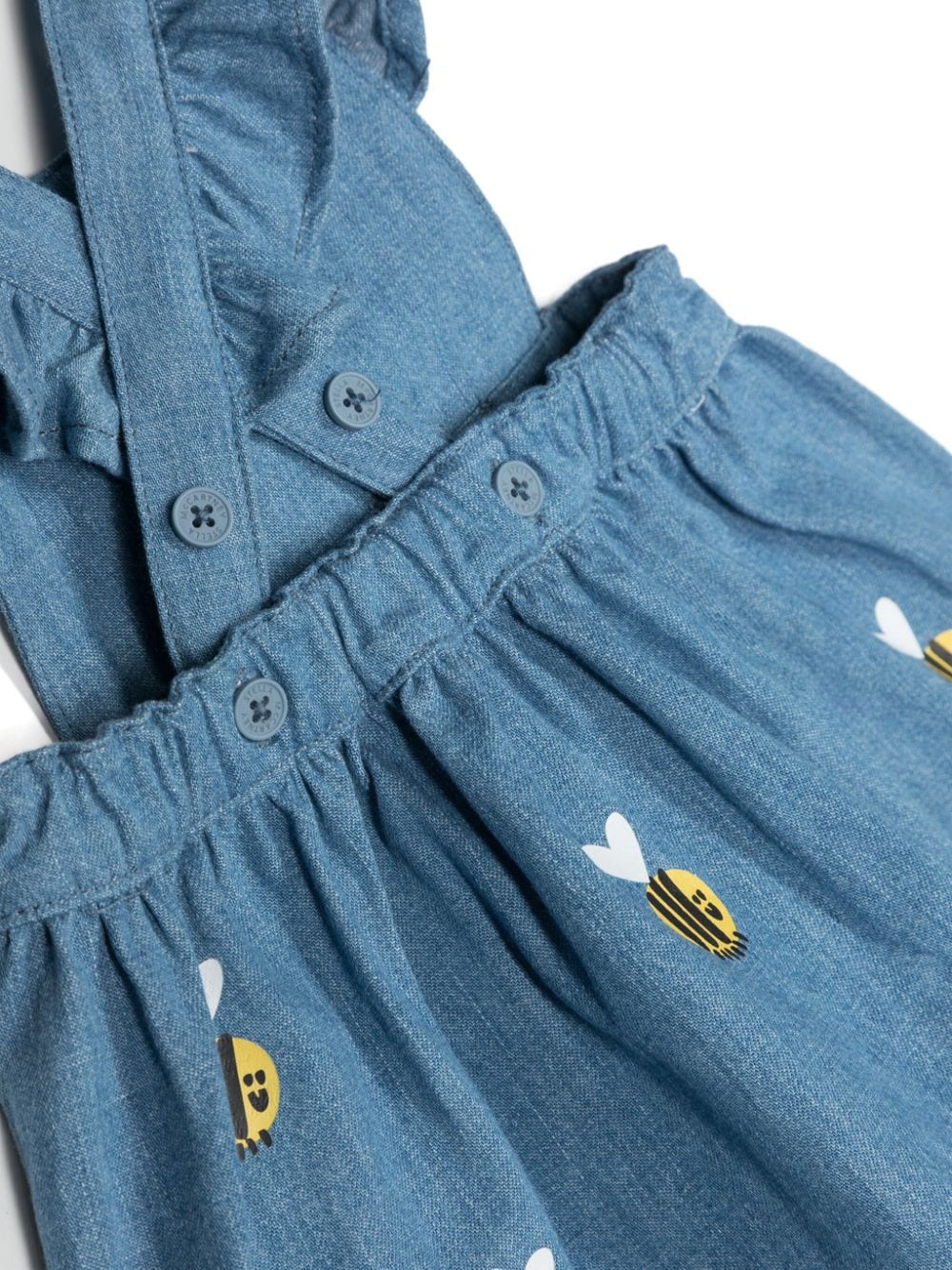 Blue denim dress for baby girls