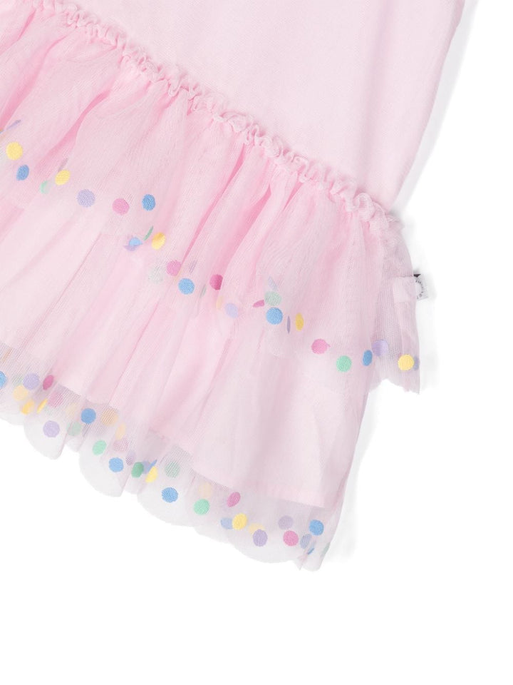 Pink dress for baby girls with tulle