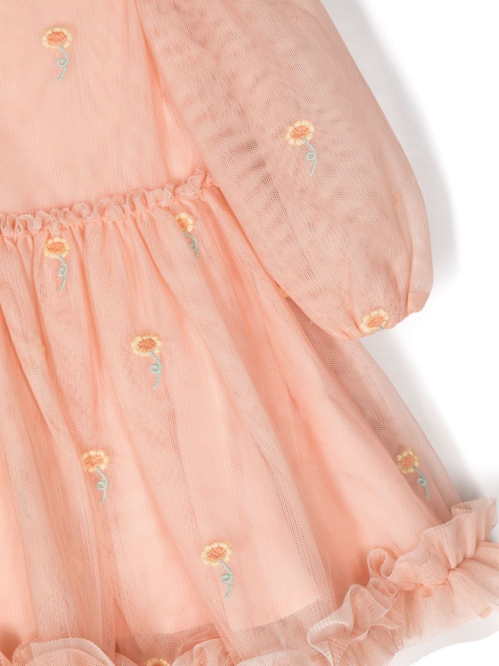 Salmon dress for baby girls in tulle