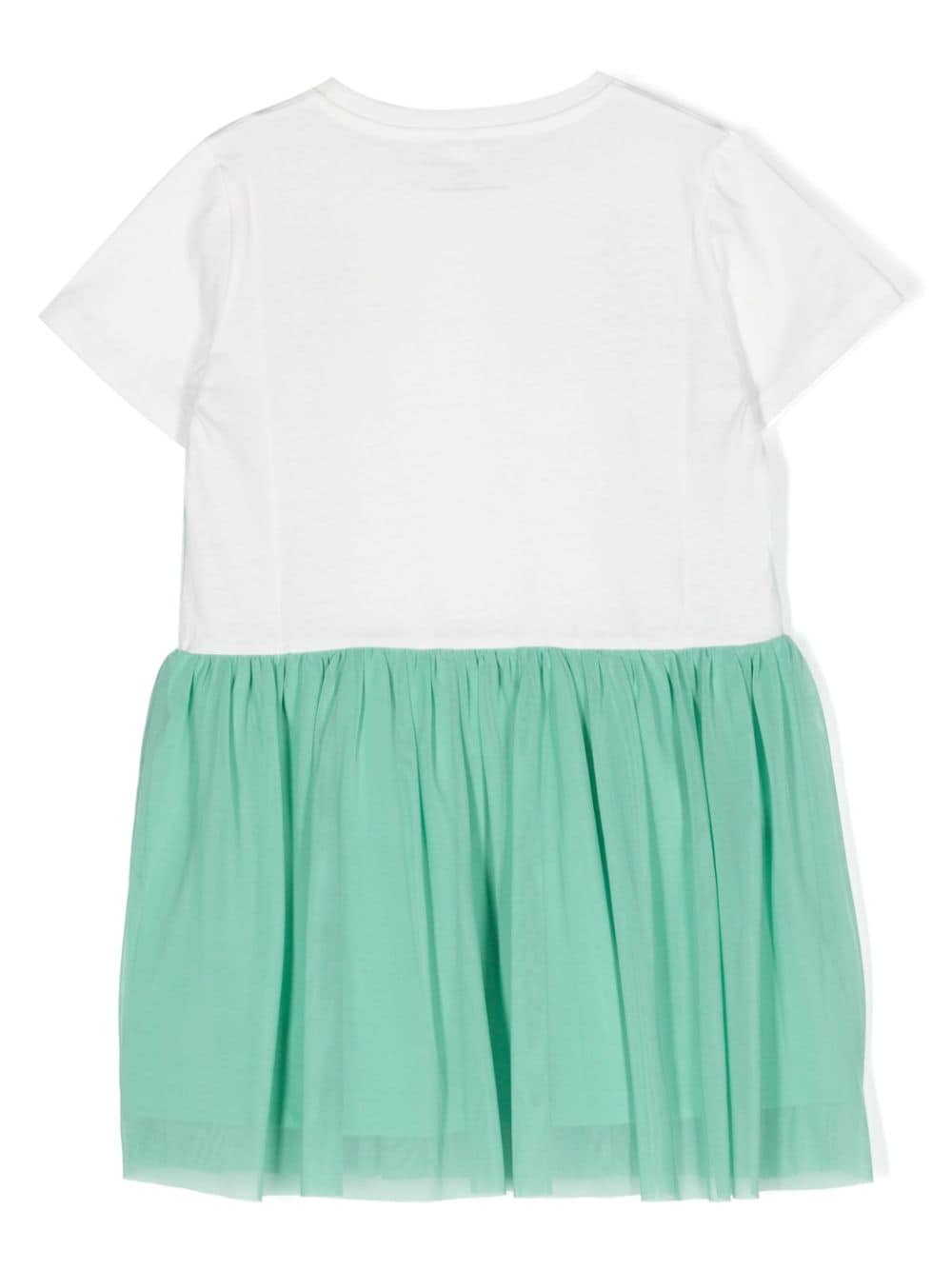 White and green dress for girls