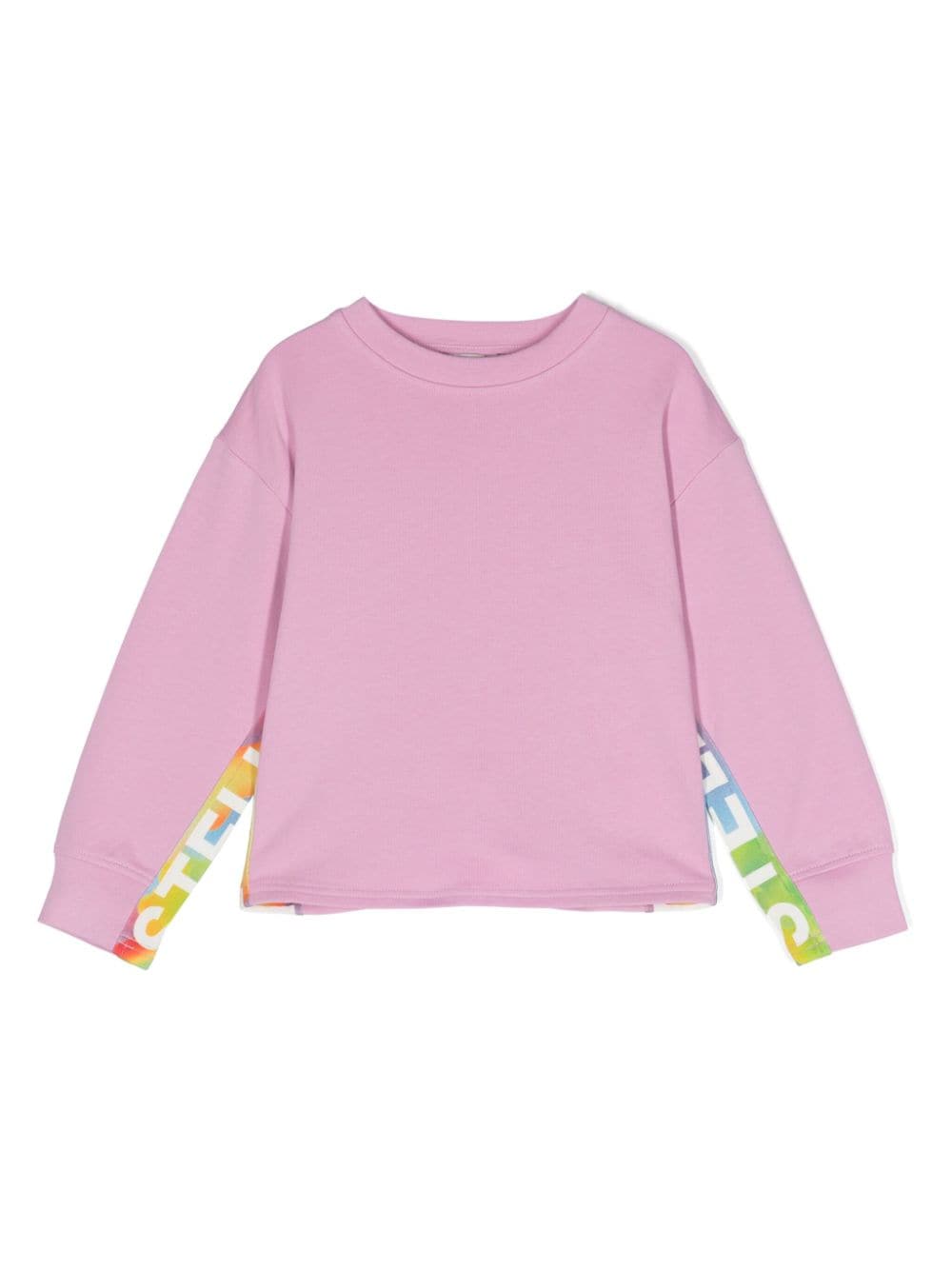 Pink sweatshirt for girls with logo
