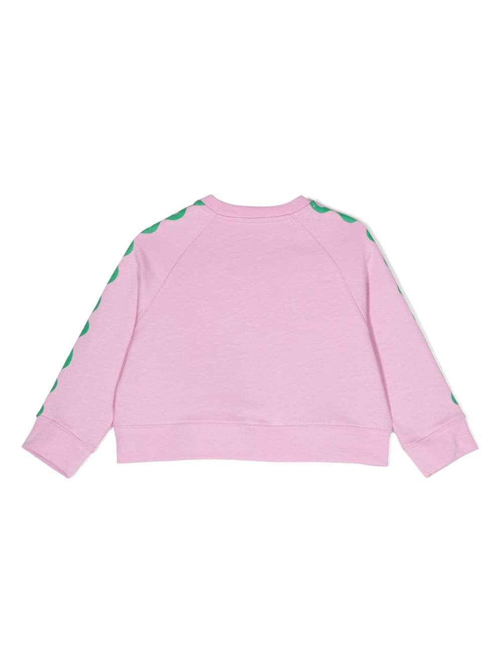 Pink sweatshirt for girls with logo print
