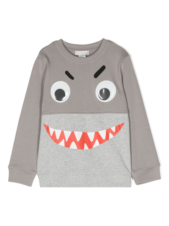 Gray sweatshirt for boys with print