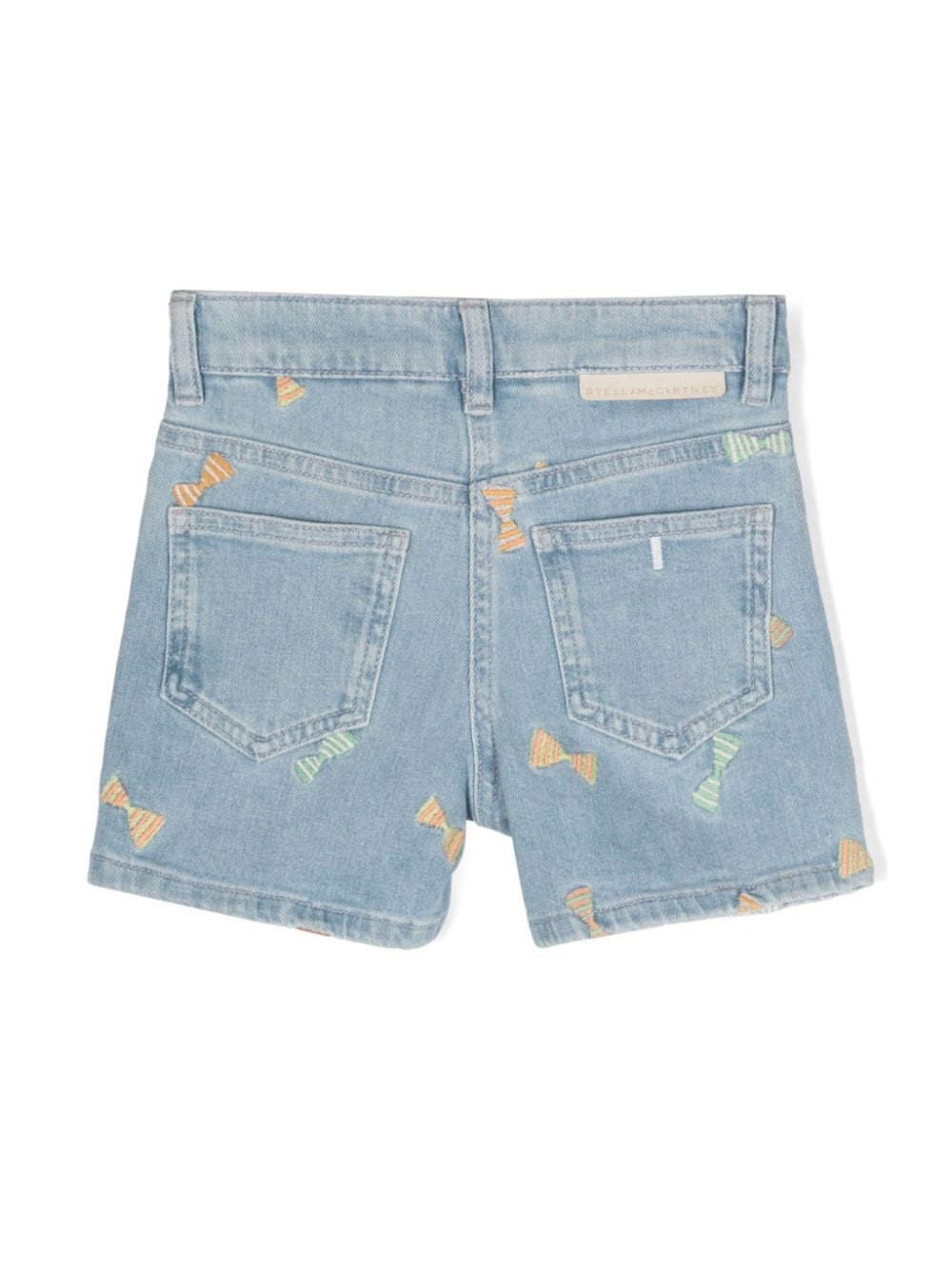 Light blue denim Bermuda shorts for girls