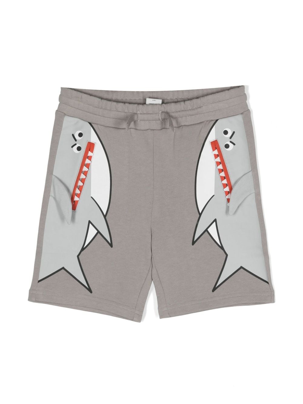 Gray Bermuda shorts for boys with print