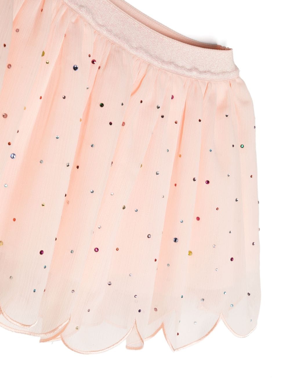 Pink skirt for girls with rhinestones