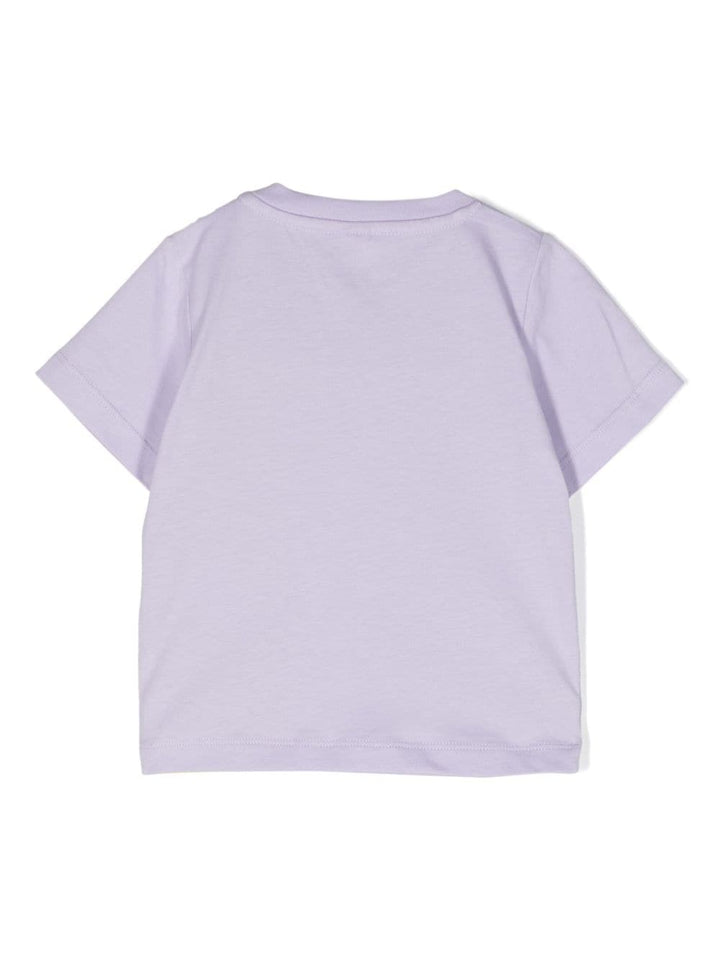 T-shirt viola per neonata con stampa