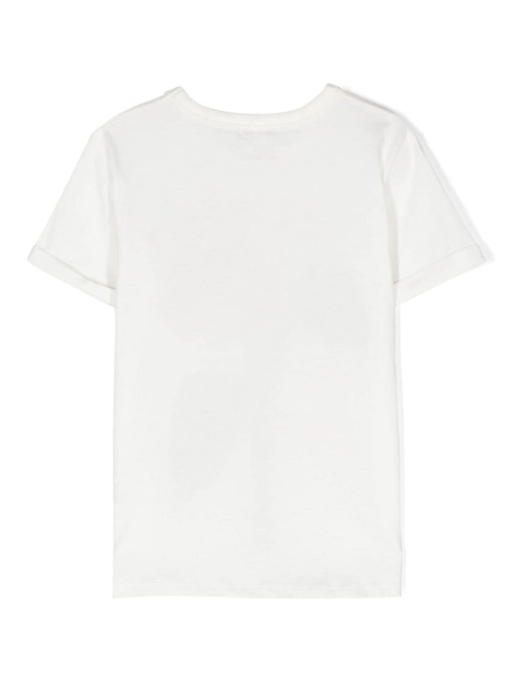 T-shirt bianco per bambina con stampa
