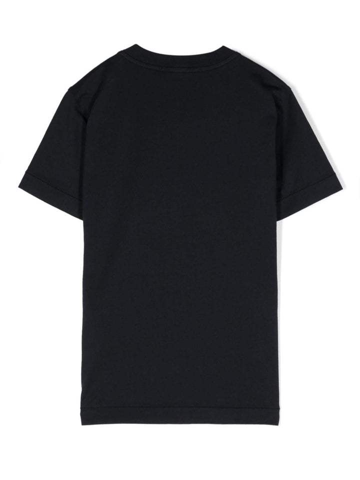T-shirt blu per bambino con logo 801620147 V0020 Stone Island Kids 