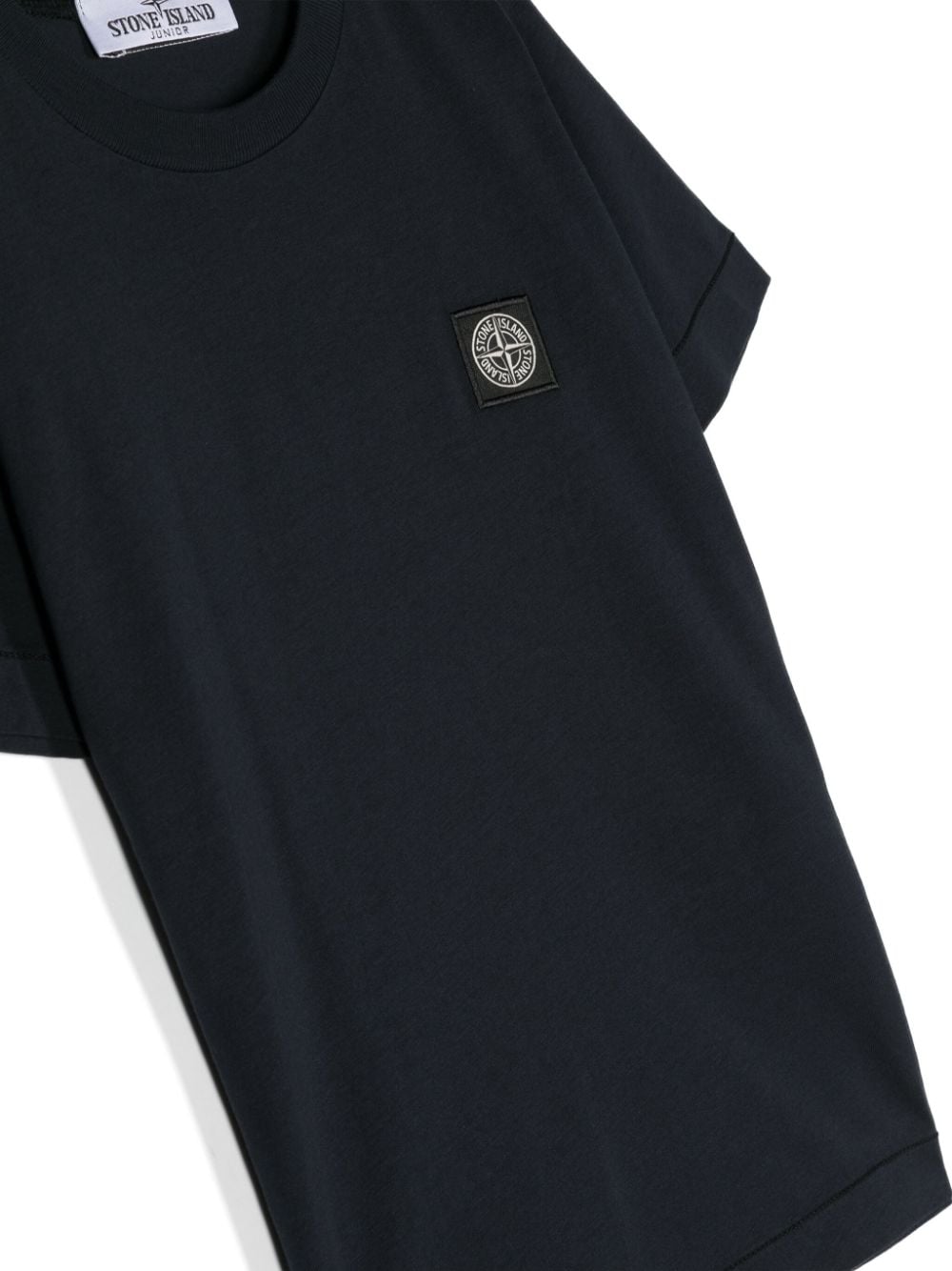 T-shirt blu per bambino con logo 801620147 V0020 Stone Island Kids 