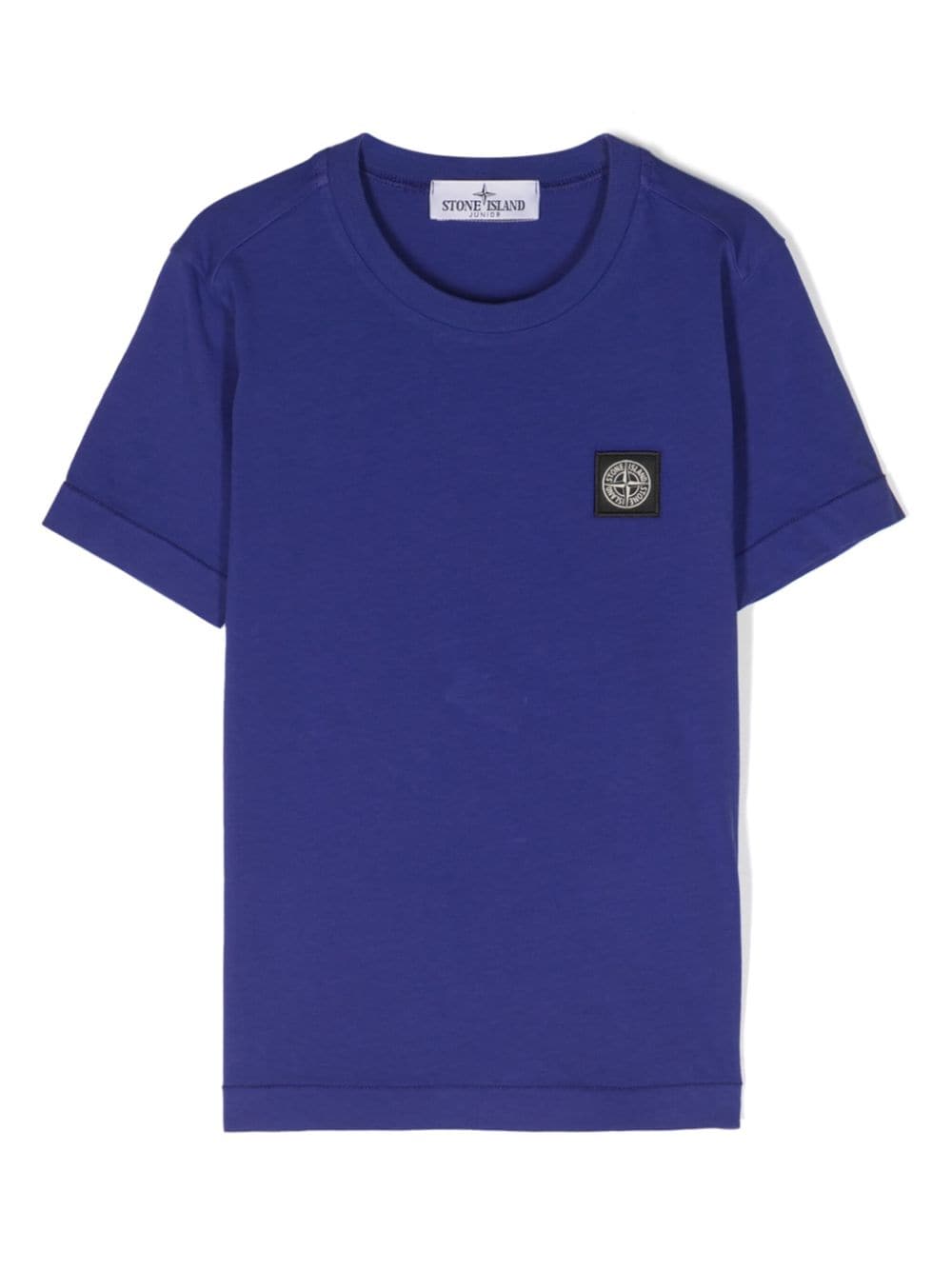 T-shirt bluette per bambino con logo 801620147 V0022 Stone Island Kids 