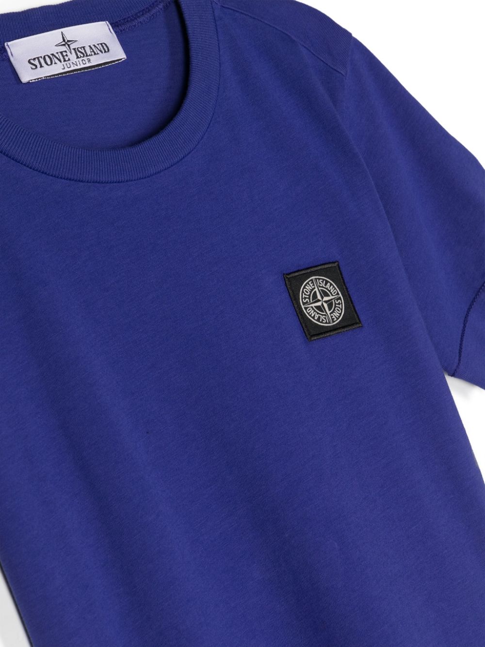 T-shirt bluette per bambino con logo 801620147 V0022 Stone Island Kids 