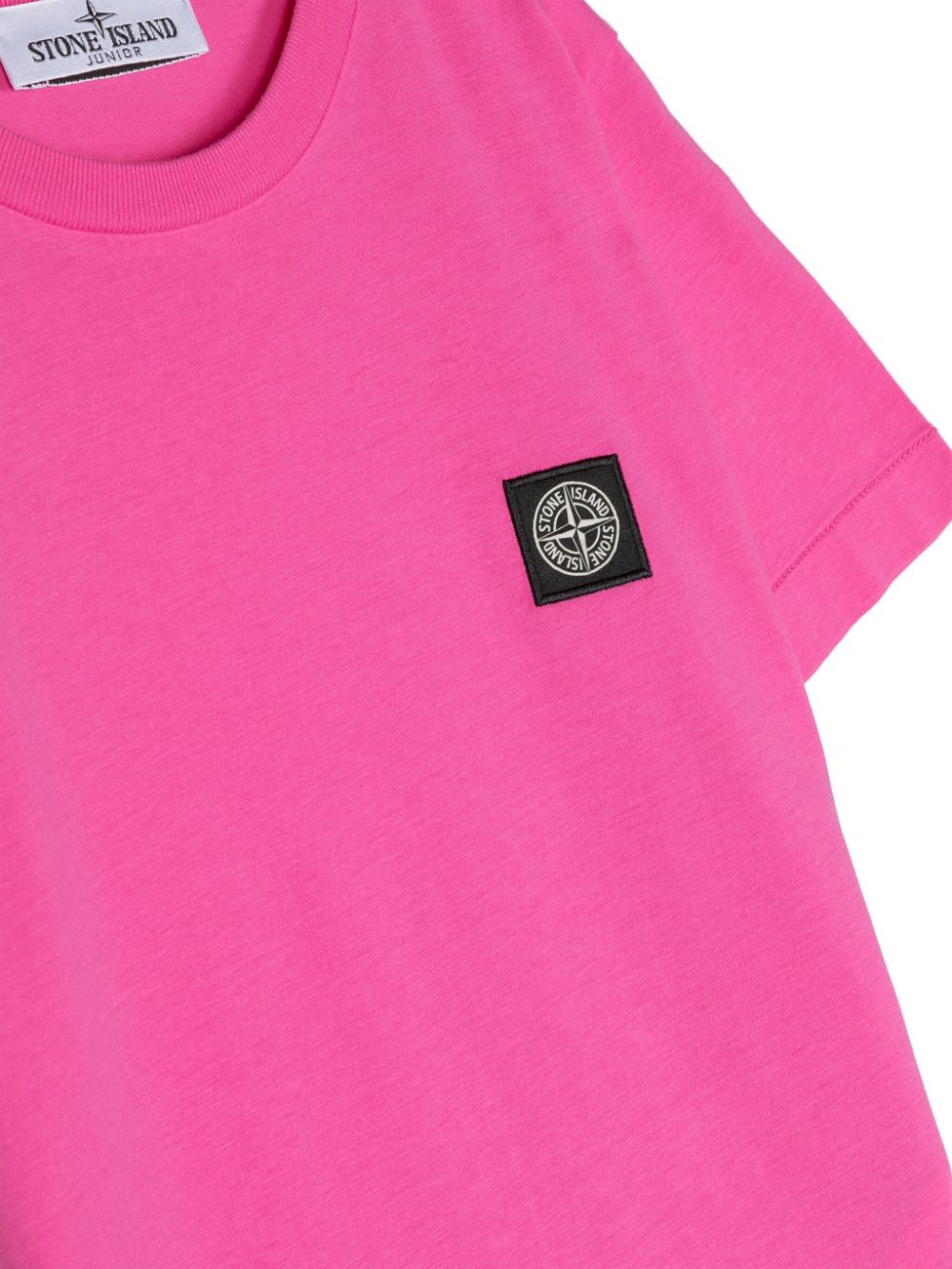 T-shirt ciclamnio per bambina con logo 801620147 V0087 Stone Island Kids 