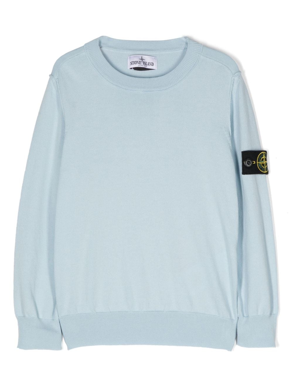 Maglione celeste per bambino con logo 8016501B2 V0040 Stone Island Kids 