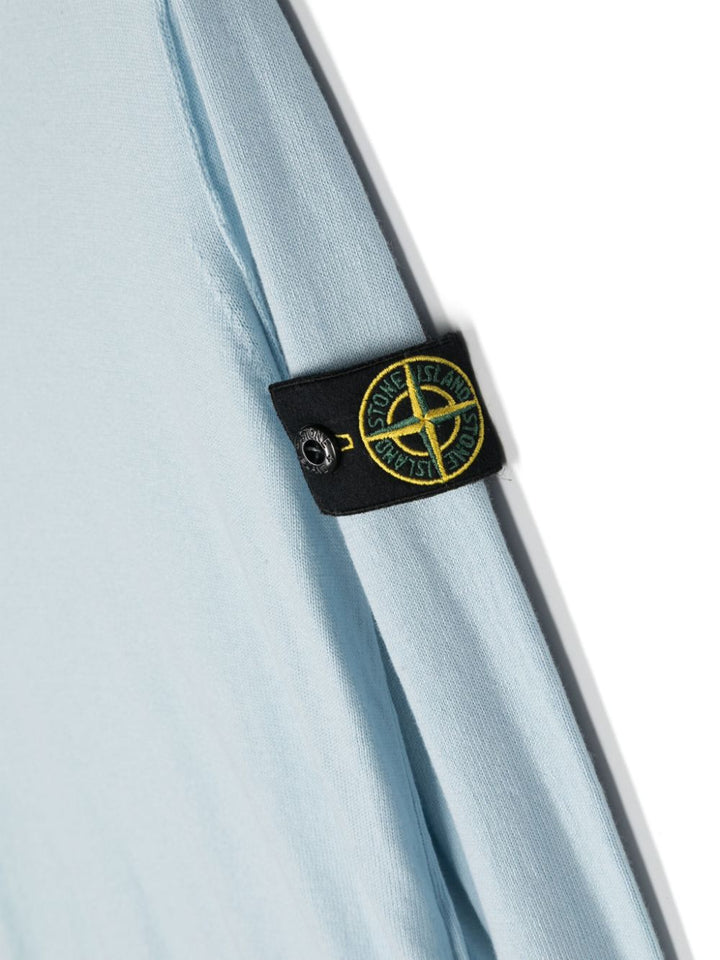 Maglione celeste per bambino con logo 8016501B2 V0040 Stone Island Kids 