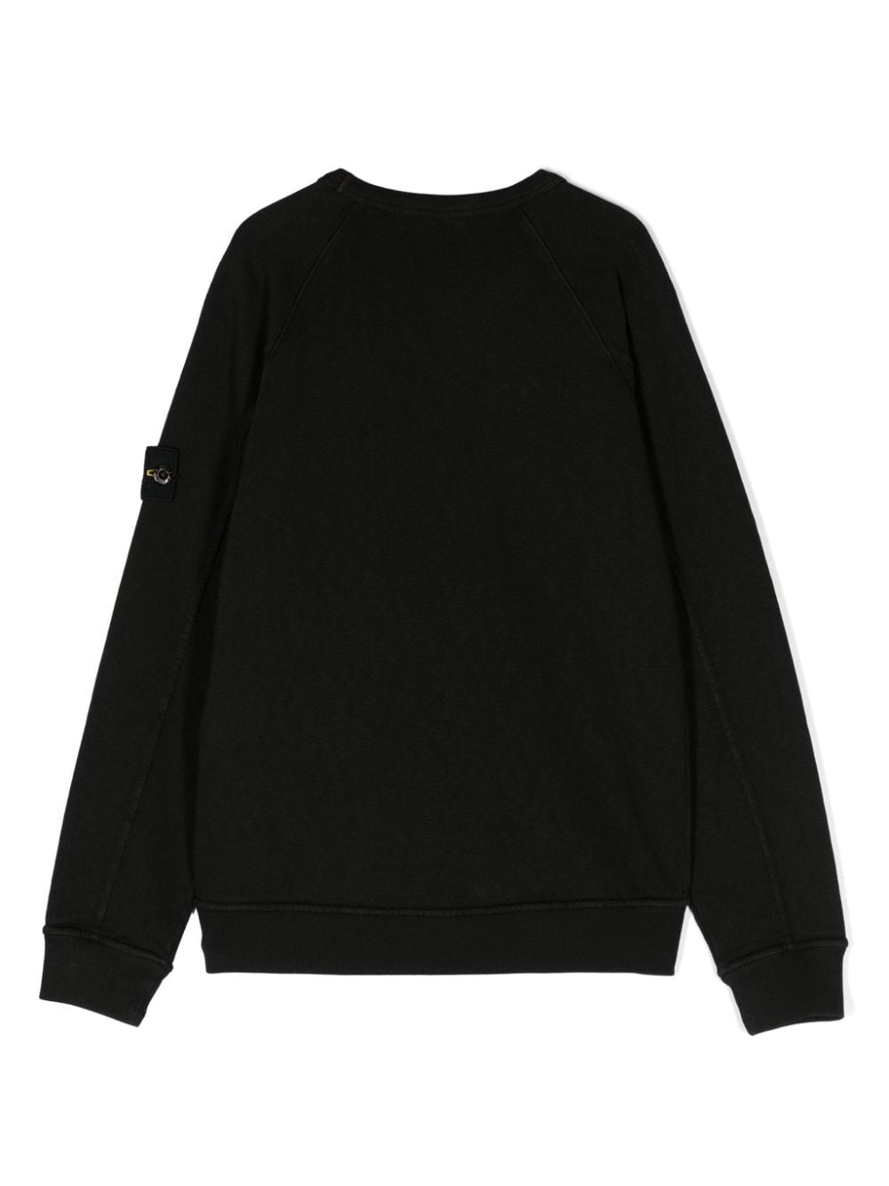 Felpa nera per bambino con logo 801660160 V0129 Stone Island Kids 