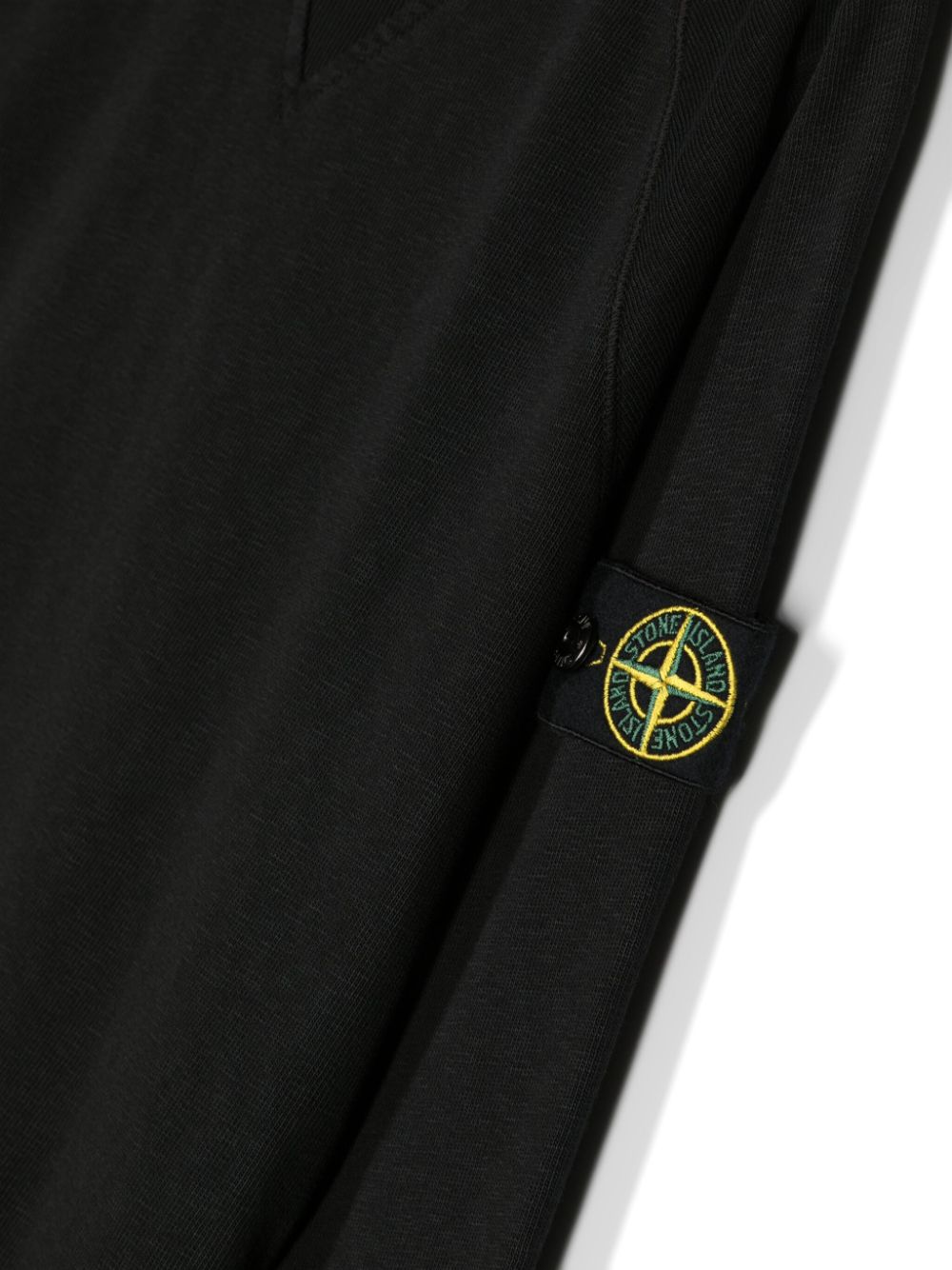 Felpa nera per bambino con logo 801660160 V0129 Stone Island Kids 