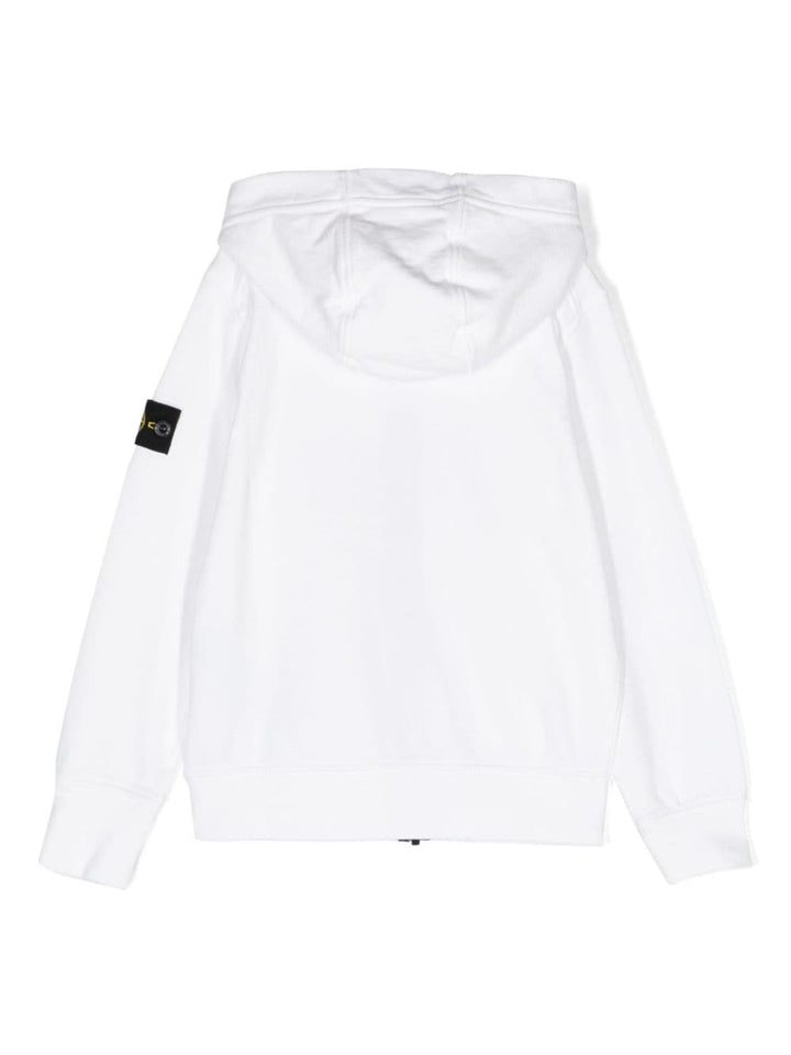 Felpa bianca per bambino con logo 801660740 V0001 Stone Island Kids 