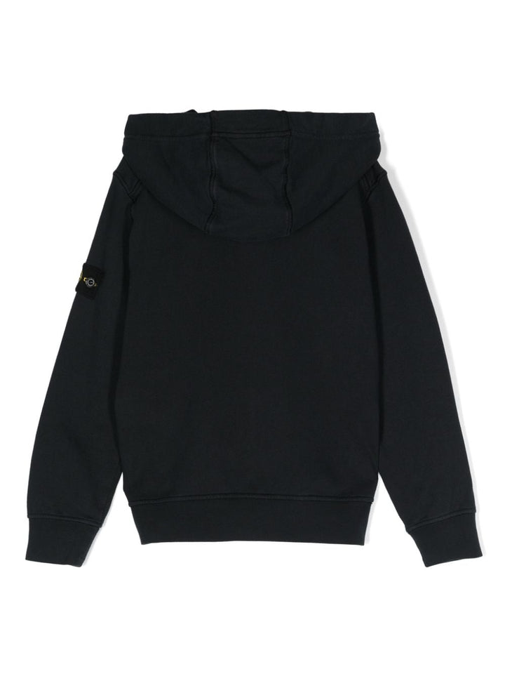 Felpa blu notte per bambino con logo 801660740 V0020 Stone Island Kids 