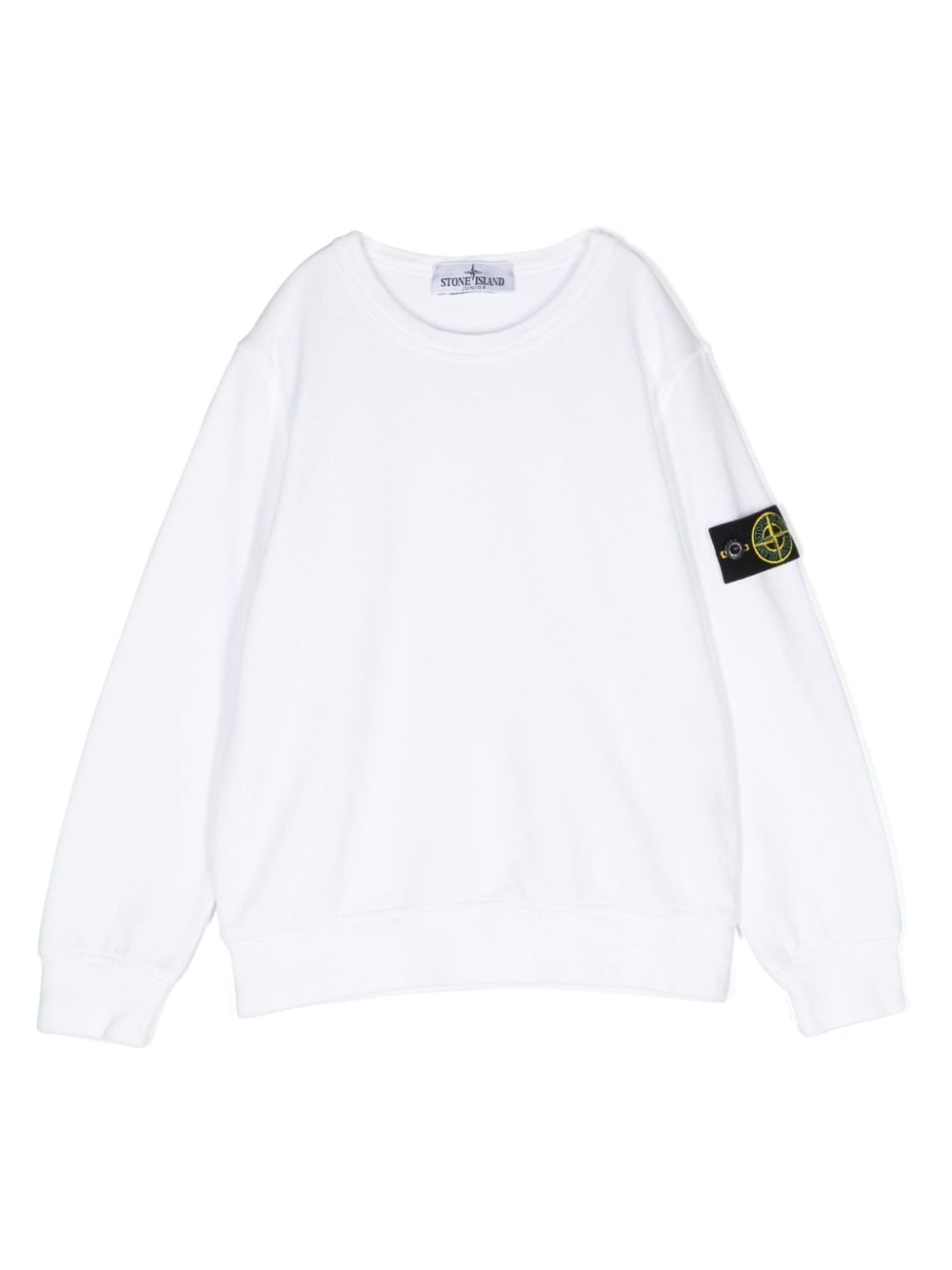 Felpa bianca per bambino con logo 801661340 V0001 Stone Island Kids 