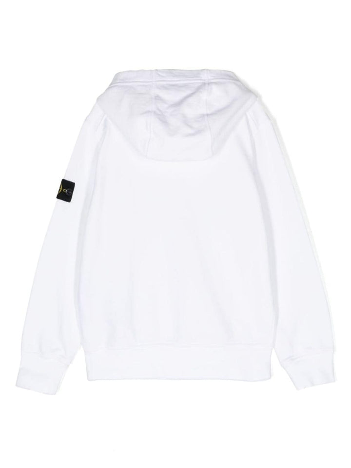 Felpa bianca per bambino con logo 801661640 V0001 Stone Island Kids 