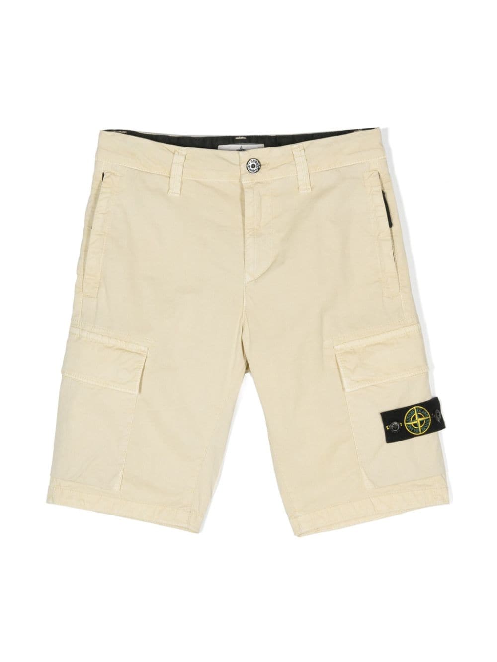 Bermuda beige per bambino con logo 8016L0210 V0191 Stone Island Kids 