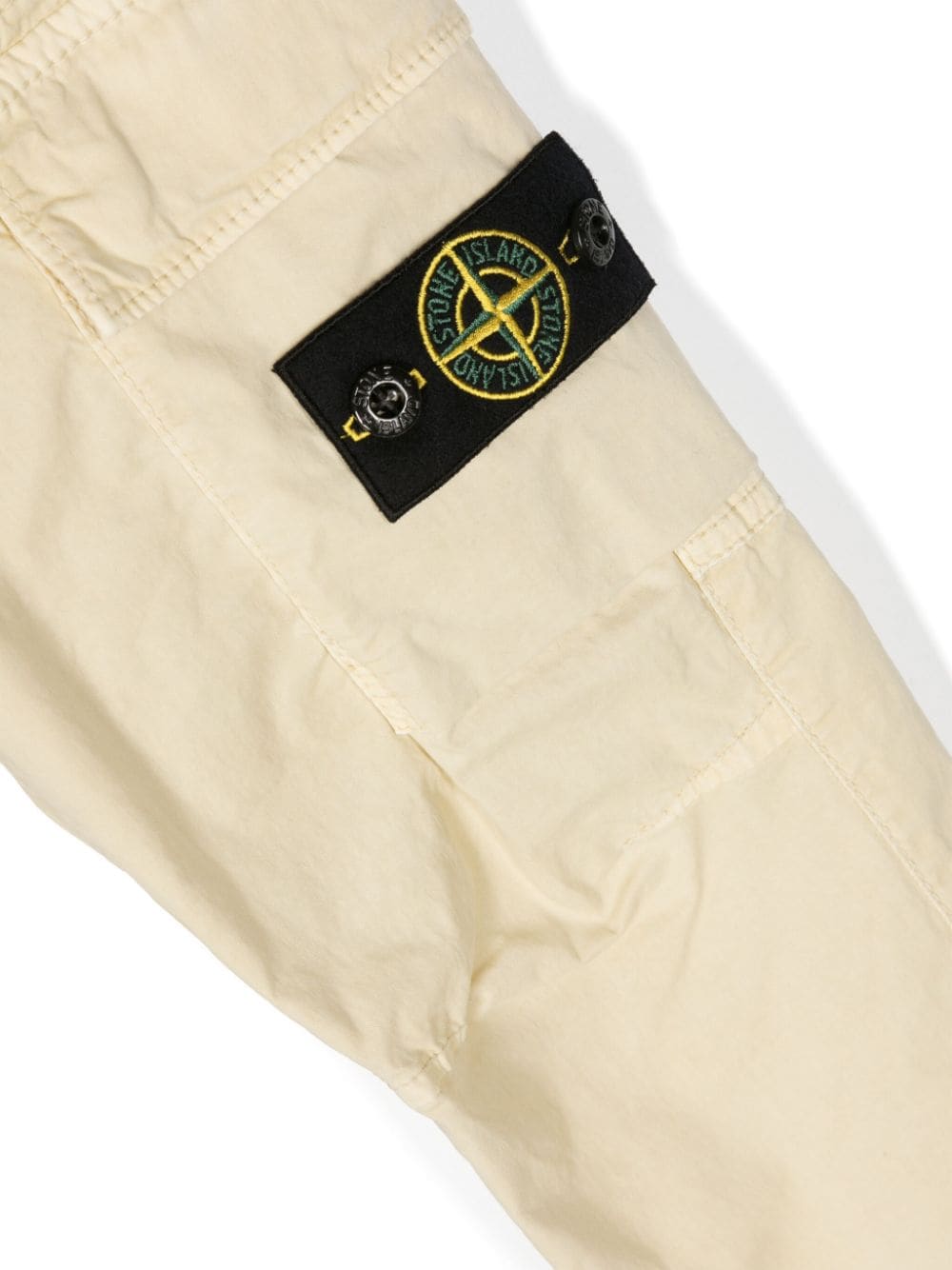 Beige trousers for boys with logo