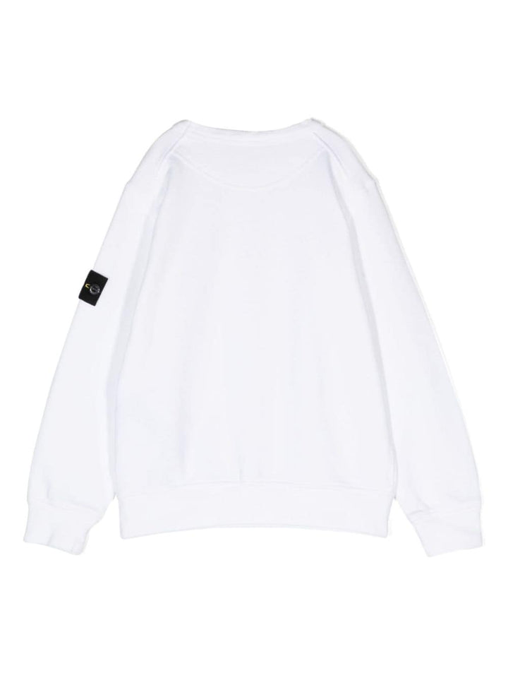 White sweatshirt for boys with logo