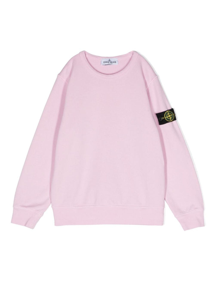 Pink sweatshirt for boys with logo
