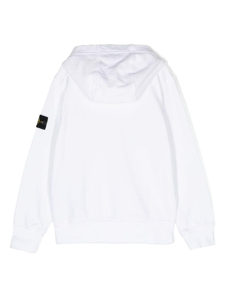 White sweatshirt for boys with logo