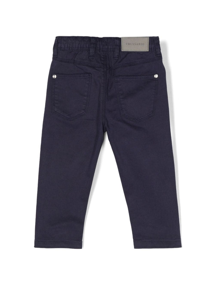 Pantalone blu per neonato con logo TIP24055PA BL Trussardi Kids 