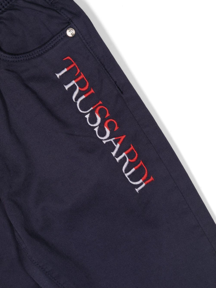 Pantalone blu per bambino con logo TIP24055PAK BL Trussardi Kids 