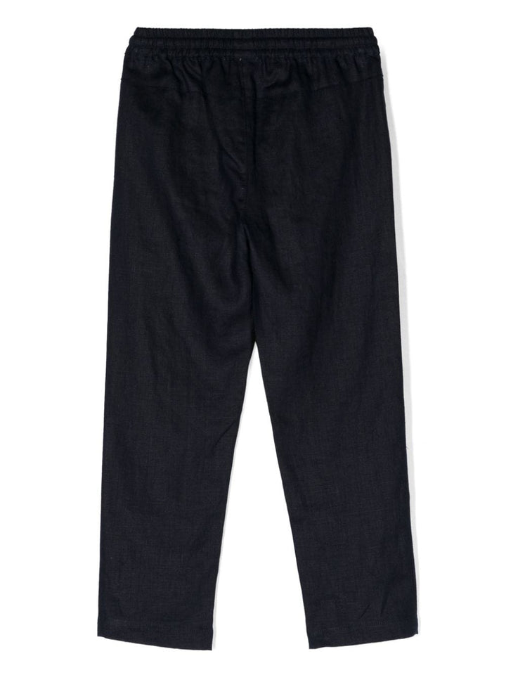 Pantalone blu navy per bambino in lino TIP24059PA BL Trussardi Kids 