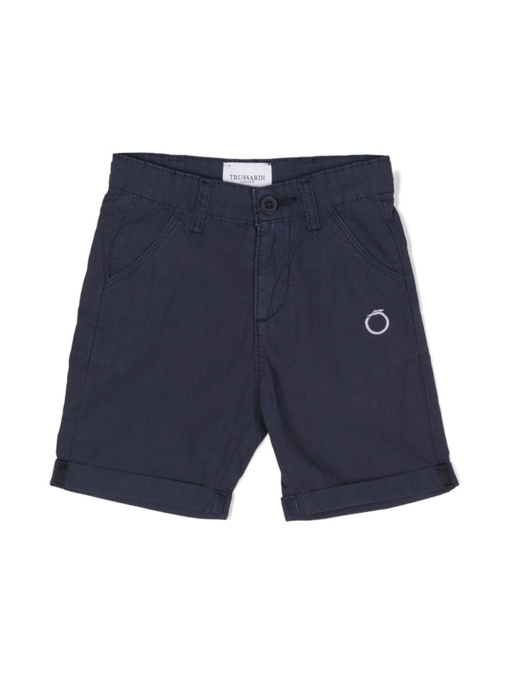 Bermuda blu navy per neonato con logo TIP24070BE BL Trussardi Kids 