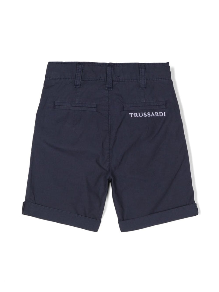 Bermuda blu navy per neonato con logo TIP24070BE BL Trussardi Kids 