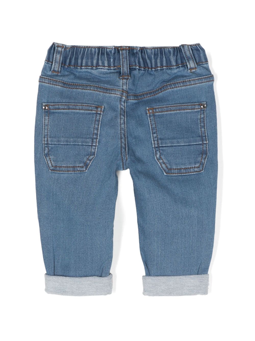 Blue baby jeans with logo