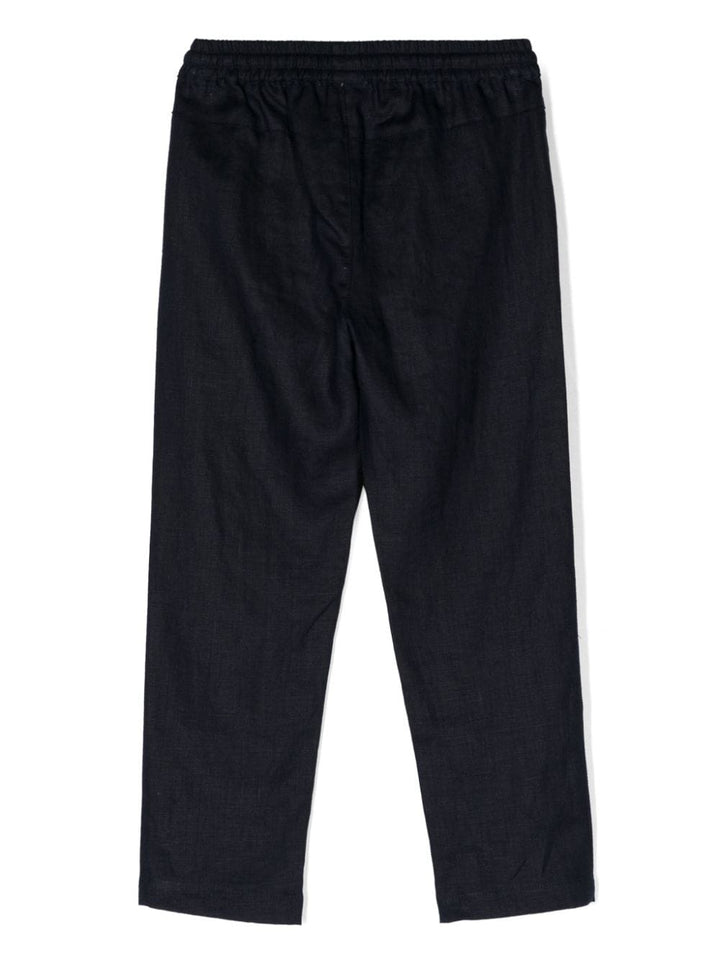 Navy blue linen trousers for boys