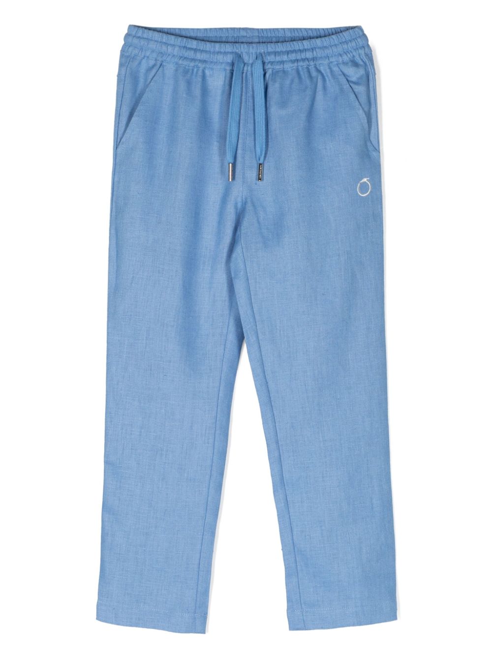 Light blue linen trousers for boys