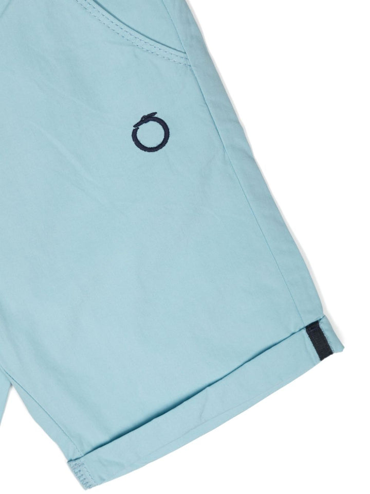 Light blue Bermuda shorts for boys with logo