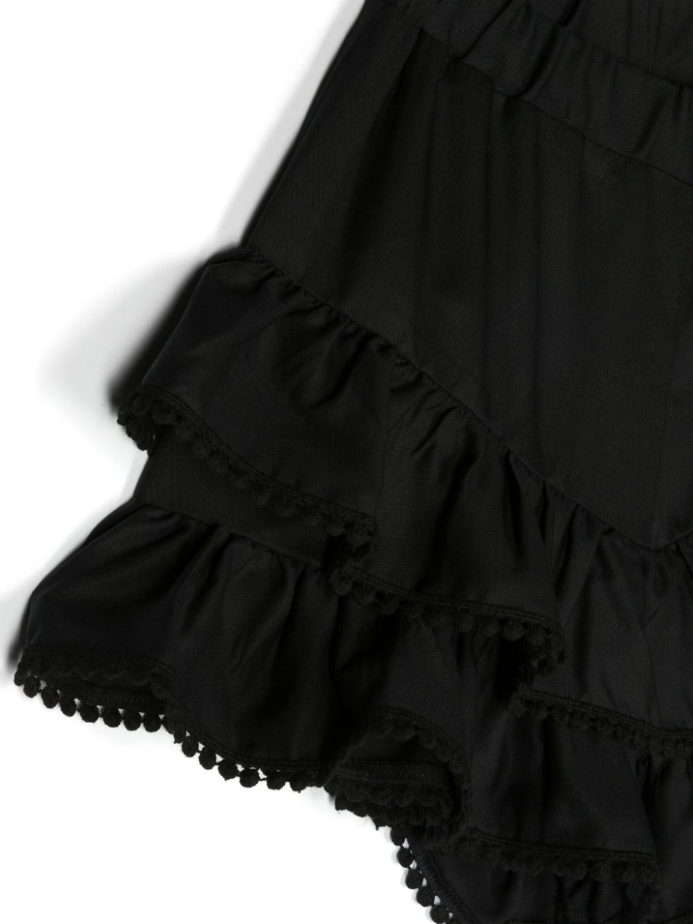 Black Bermuda shorts for girls with logo