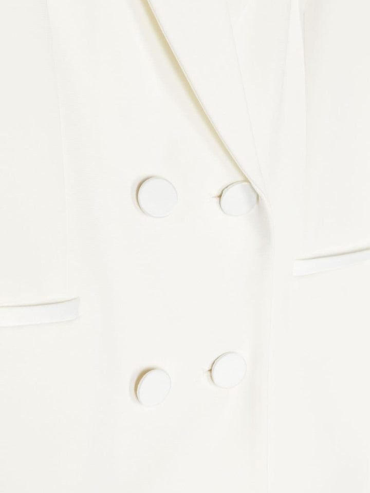 White crepe blazer for girls
