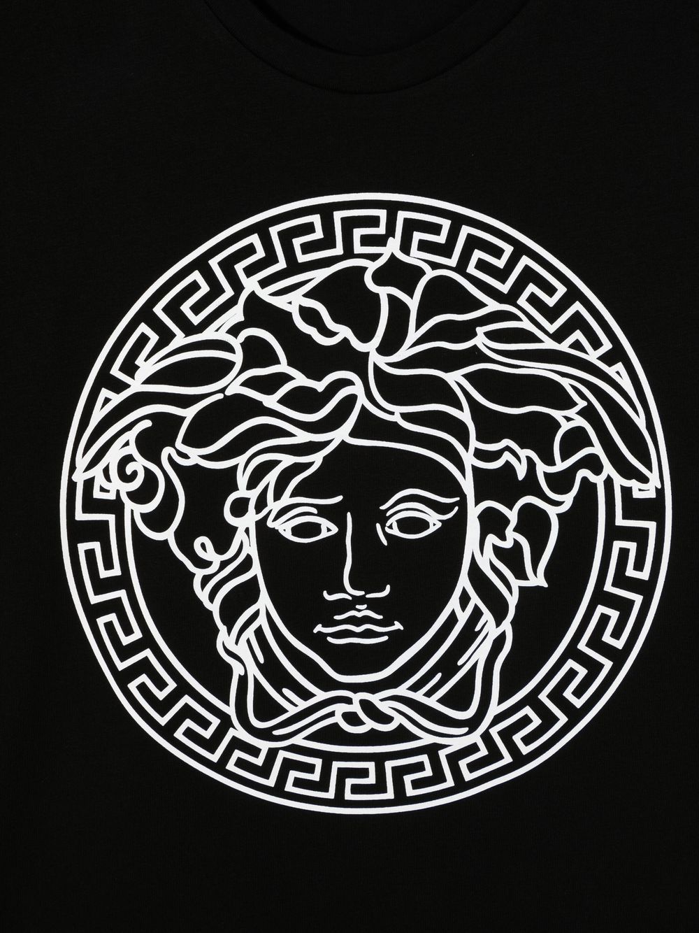 T-shirt nera per bambino con logo 10002391A04767 2B020 Versace Kids 