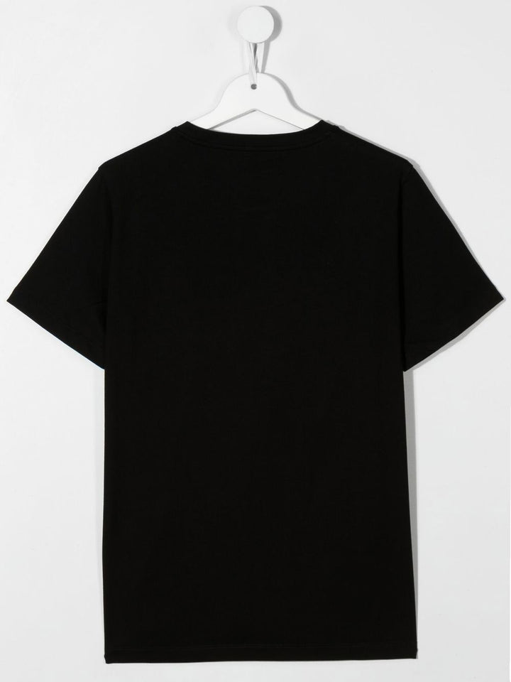 T-shirt nera per bambino con logo 10002391A04767 2B020 Versace Kids 