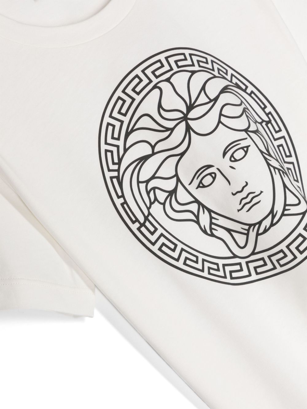 T-shirt nera per bambino con logo 10002391A10165 2W020 Versace Kids 
